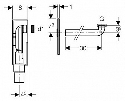Сифон для раковины Geberit 151.120.21.1 внутристенный