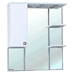 Джулия-85 зеркало-шкаф белое лев. (свет.)