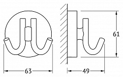 Крючок Ellux Elegance ELE 001