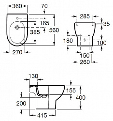 Биде напольное Roca Meridian 357244000