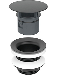 Сливной клапан Geberit со свободным стоком, L=8 см, черный матовый 152.080.14.1