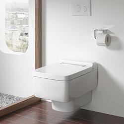 TOTO SG Унитаз подвесной 39x58.2x33.9см, безободковый, CeFiONtect, Tornado Flush цвет: белый с пластиковой панелью цвет белый