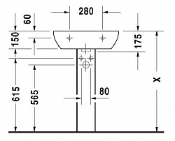 Пьедестал для раковины Duravit D-Code 08632700002