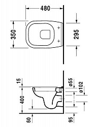 Чаша для унитаза подвесного Duravit D-Code 22110900002