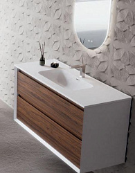 Тумба под раковину COOL с 2 выдвижными ящиками 100x45x54 CL.100.WNOGAL белый/орех