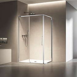 Душевой уголок Слим 8мм (Slim 8mm) VSR-6SL9014CL, 1400*900, хром, стекло прозрачное