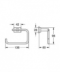 Держатель туалетной бумаги Grohe Essentials Cube 40507000