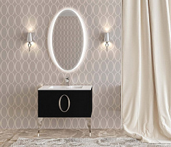 Мебель для ванной La Beaute Kantal 85 черная, фурнитура хром