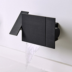Agape Sen Настенный блок управления смесителя для душа или ванной кран, цвет: черный