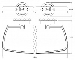 Полка FBS Ellea ELL 016 60 см