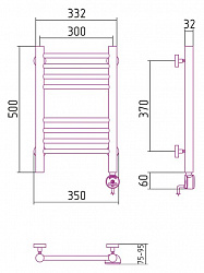 Полотенцесушитель электрический Сунержа Богема 00-0505-5030 50x30 R