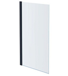 AQ DEL SBA 10015GM Шторка на ванну двухэлементная, поворотная 1000X1500 профиль оружейная сталь, стекло прозрачное