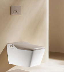 Унитаз подвесной ARROW AKB2130H со смарт функциями, белый/бежевый