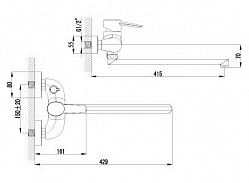 Смеситель Lemark Atlantiss LM3217C для ванны с душем