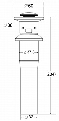 Донный клапан BelBagno BB-PCU-02-IN