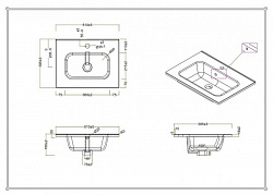 Керамическая раковина BelBagno BB500/390ETL