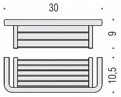 Полка Colombo Design Lulu B6232 хром