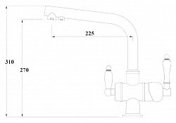 Смеситель Zorg Clean Water ZR 328 YF для кухонной мойки