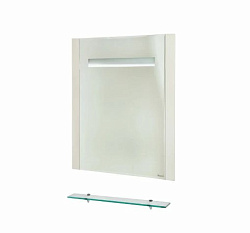 Берта-75 зеркало с полкой  бежевое (внутр. подсветка)