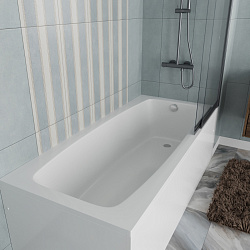 Ванна акриловая Vincea VBT-2S180-FR с каркасом 1800*800*430, пристенная, цвет белый