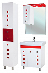 Мебель для ванной Bellezza Натали 70 белая с красным