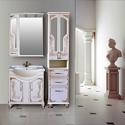 Зеркало-шкаф Атолл Барселона 175 белый с медью