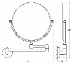 Косметическое зеркало Artwelle Harmonie HAR 056 двухстороннее, x2.5