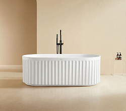 AH17001TQ Акриловая ванна 170*80 см, отдельностоящая Arrow с ножками, со сливом-переливом, белый