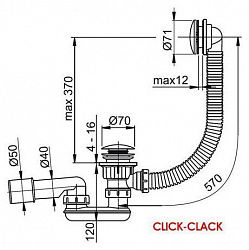 Слив-перелив Ravak Click-Clack X01377