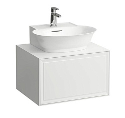 THE NEW CLASSIC комплект раковина + мебель 580x450x350, один ящик, белый гл.