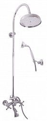 MK359.5/3 MORAVA RETRO - смеситель для ванной, душевой комплект, головной душ
