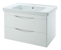 Санриса-100 тумба подвесная с 2 ящ. белая