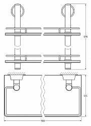 Полка FBS Vizovice VIZ 062 2-х ярусная 30 см