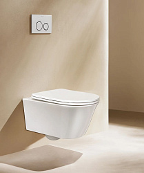 Унитаз подвесной ARROW AEB21602H, безободковый, белый