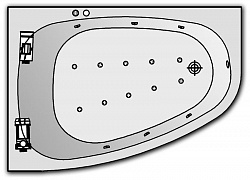 Гидромассаж Kolpa San Chad S Superior (массаж: боковой, аэромассаж)