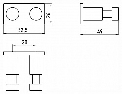 Крючок Emco System 2 3574 001 00 на пластине