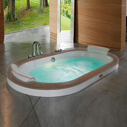 Jacuzzi Opalia Stone Ванна 190x110x63 см., гидромассажная, встроенная, Топ - Камень Piasentina