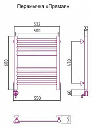Полотенцесушитель электрический Сунержа Богема 00-0504-6050 60x50 L