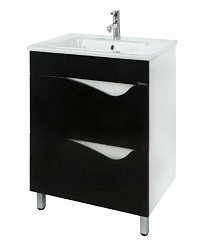 Эйфория-60 тумба с 2 ящ. черная (КВАДРО)