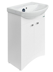 АТТИКА-50 Тумба напольная 490х820х330 (2 створки), бел. (подходит умывальник мебельный Аттика 50)
