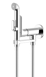 АЛЬФА комплект для гигиенического душа встроенный (смеситель + гигиеническая лейка + шланг) AQ1919CR