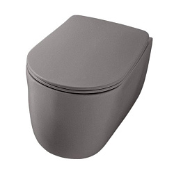 Kerasan Nolita Унитаз подвесной 55x35 см, безободковый, смыв торнадо, цвет: Ferro matt 531589