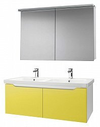 Мебель для ванной Dreja Color 125 2 ящика желтый глянец