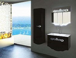 Тумба с раковиной La Beaute Cher 85 черная