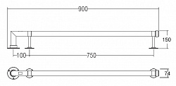 Полотенцесушитель электрический Margaroli Arcobaleno 616CRC-900 хром