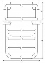 Полка Ellux Avantgarde AVA 031 для полотенец 70 см