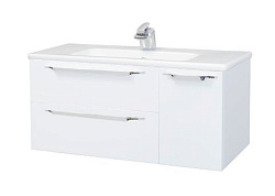 Луиджи-100 тумба подвесная с 2 ящ. + дверь белый