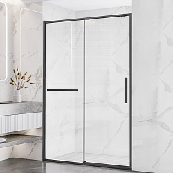 Душевая дверь Слим Софт (Slim Soft) VDS-1SS130CLGM, 1300, вороненая сталь, стекло прозрачное