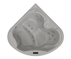 Минибассейн г/а "КОРНЕЛИЯ" (серый мрамор), Platinum. 1700х1700, рама-подставка, слив-перелив автомат с сеточкой, 17 гидромассажных форсунок, 14 аэромассажных форсунок, контроллер 400, хромотерапия 2 лампы, подголовник - 2 шт., система "Turbo-pool", подогр