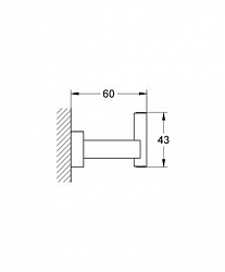 Крючок Grohe Essentials Cube 40511000